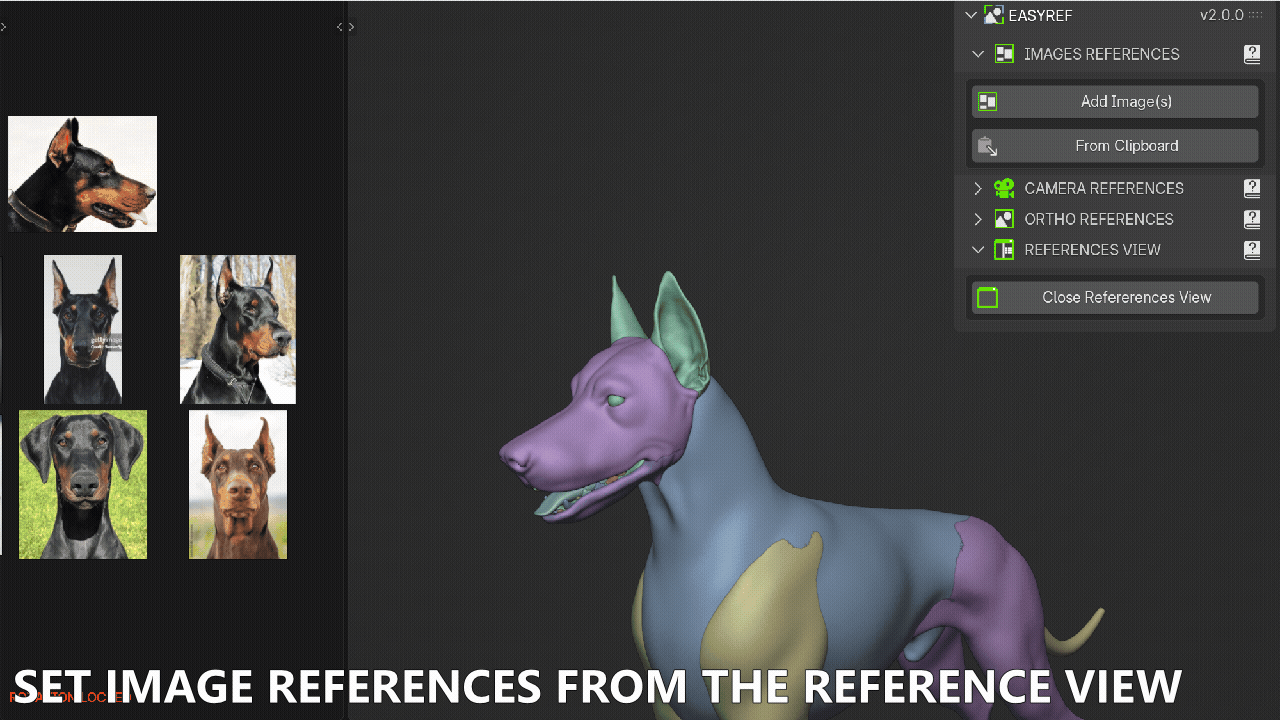 Send ref to 3D view