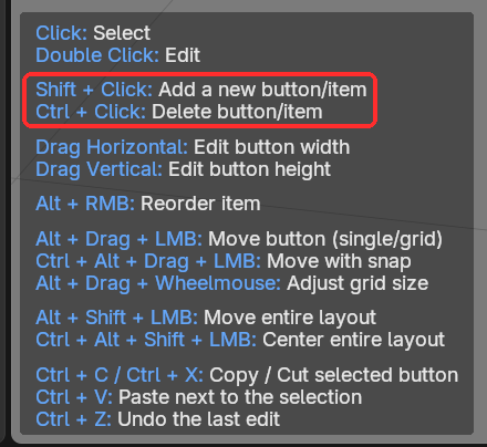 Edit Mode actions
