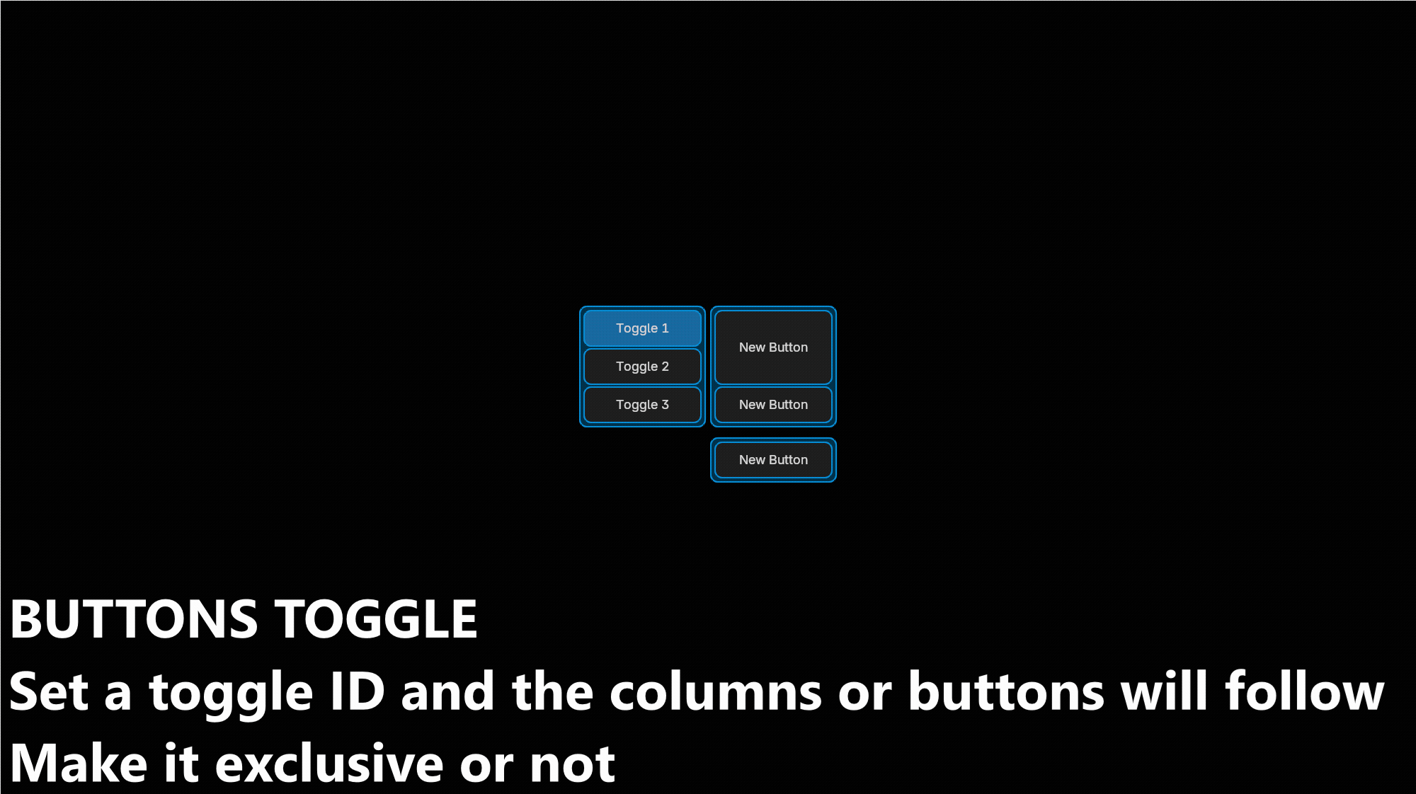Toggle buttons