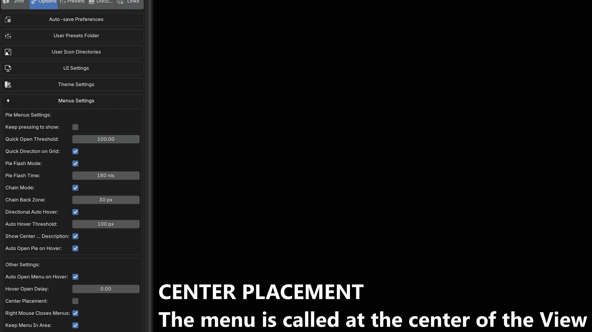 Center Placement