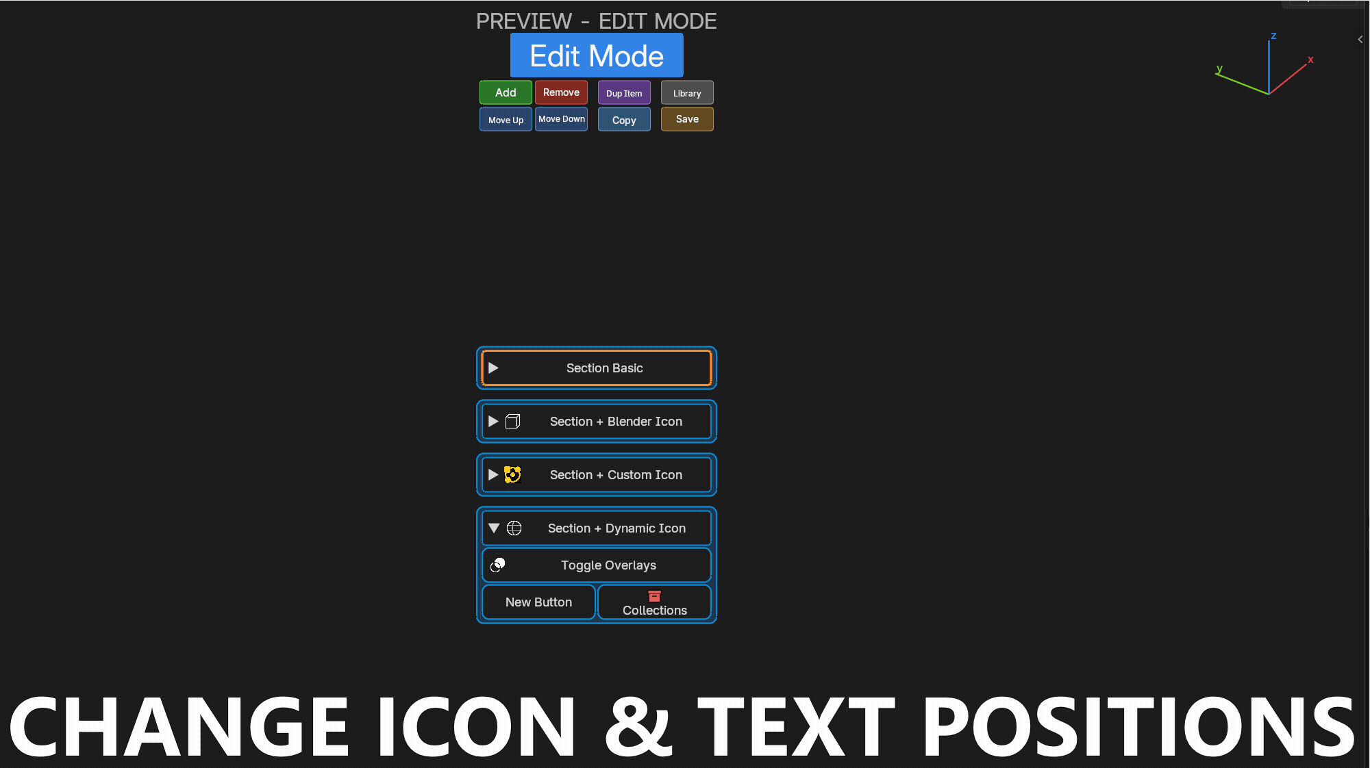 Icon Side and Label Align