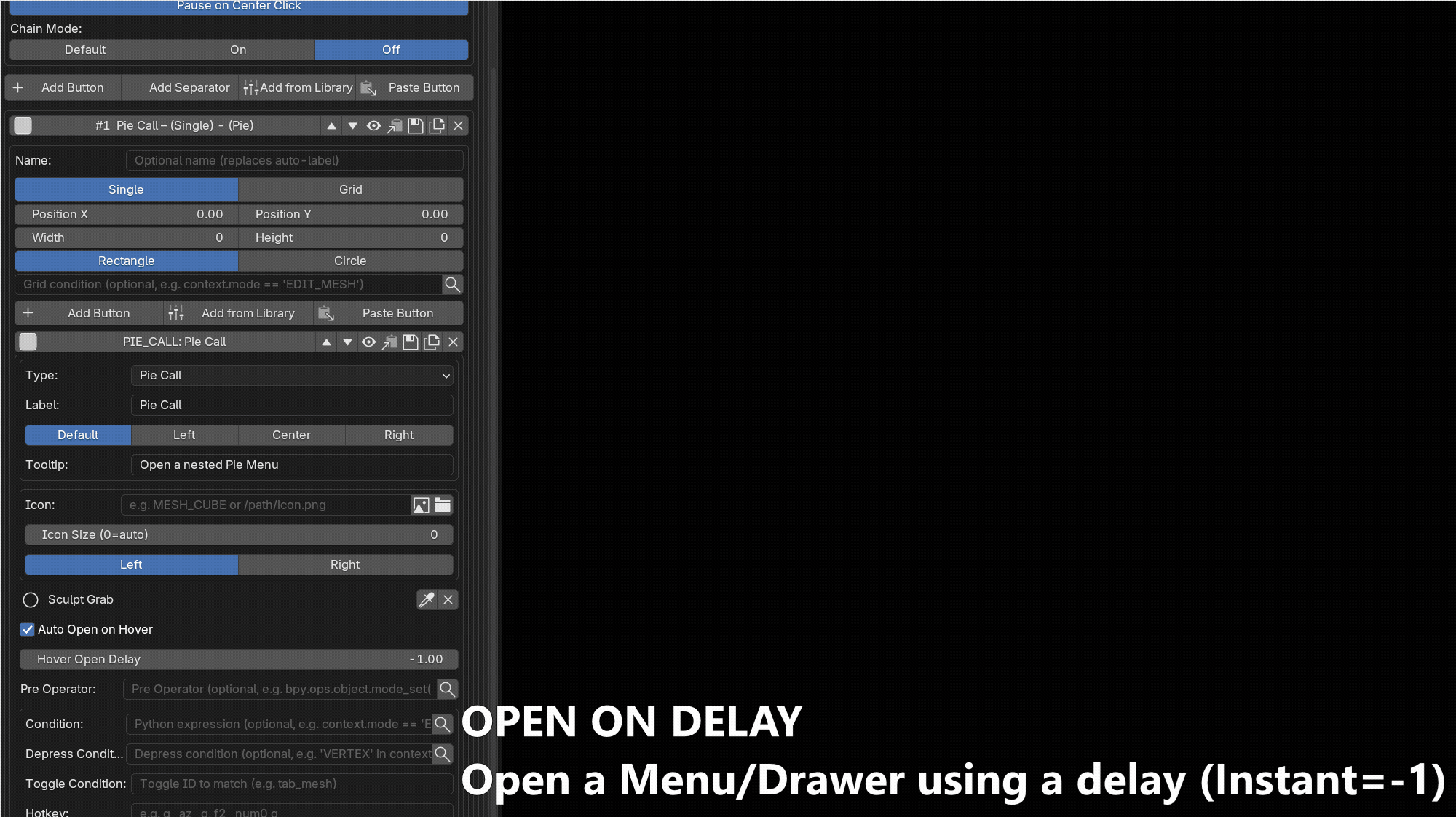 Open on delay (Hover Open Delay)
