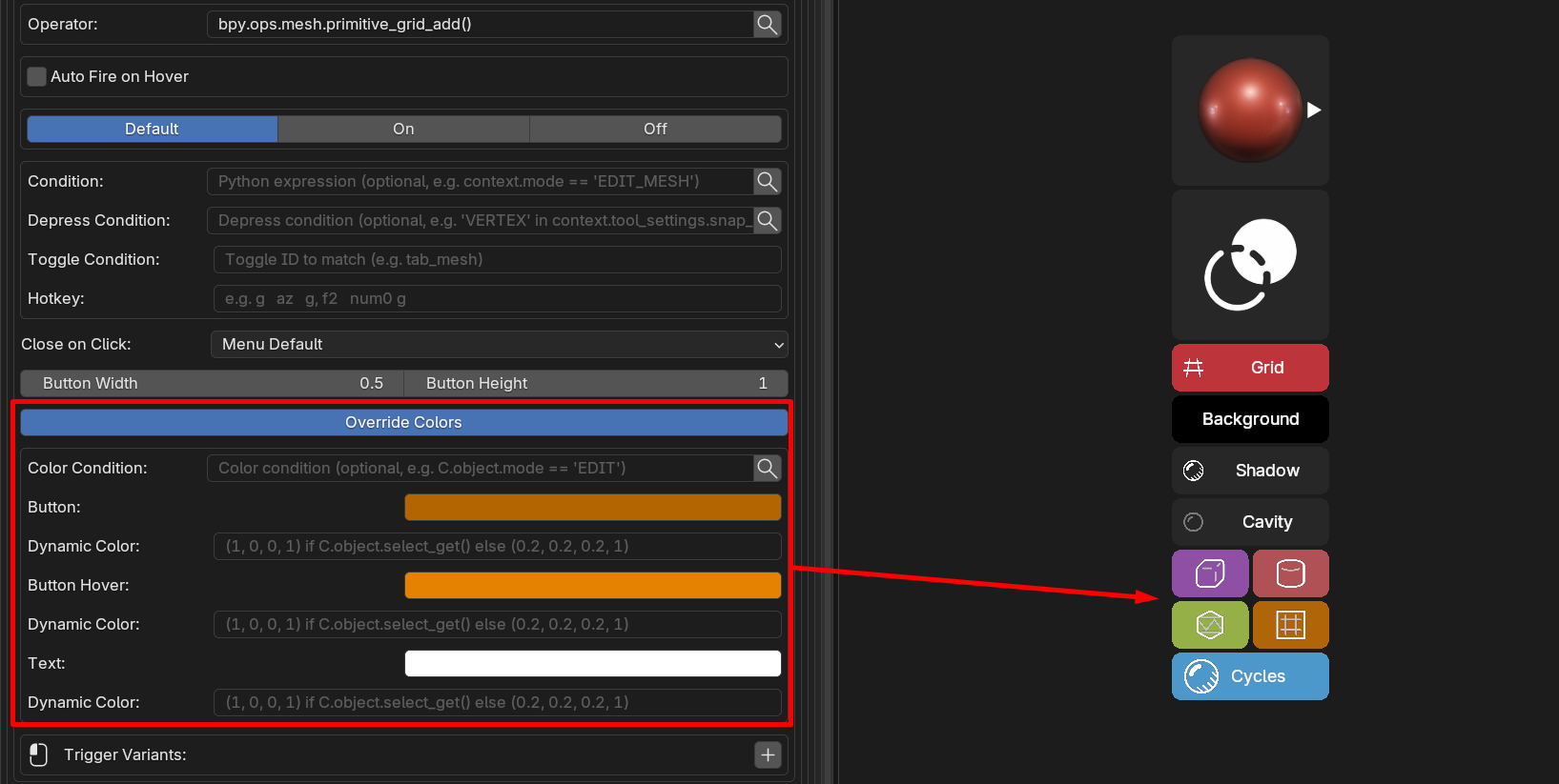 Override Button Colors